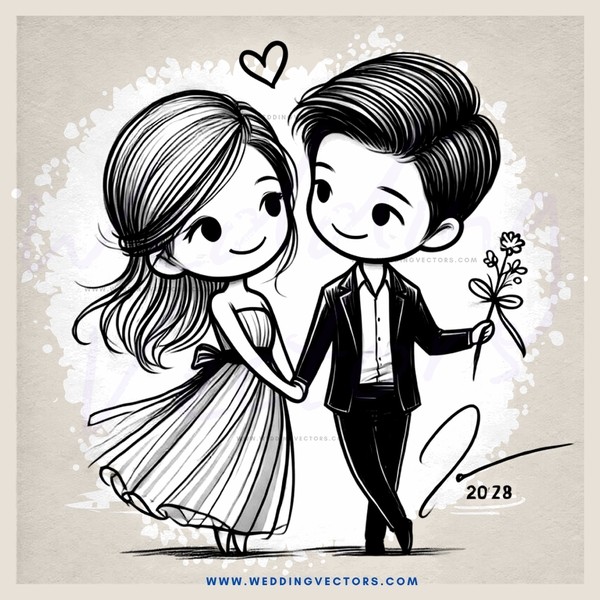 a boy and girl walking together holding hands