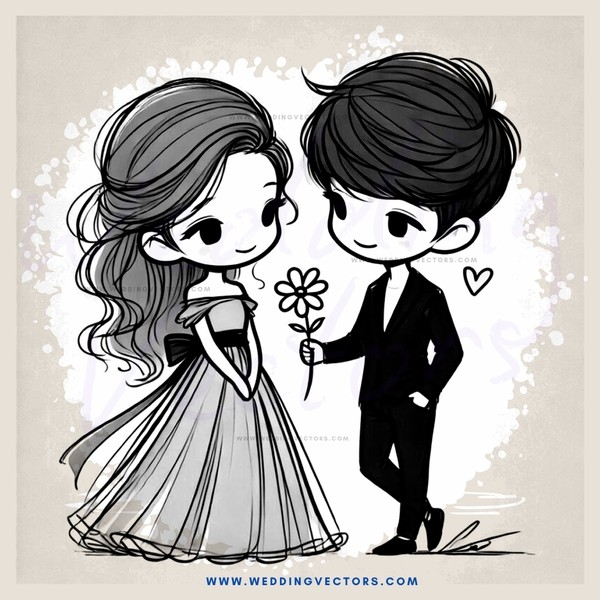love story in black and white