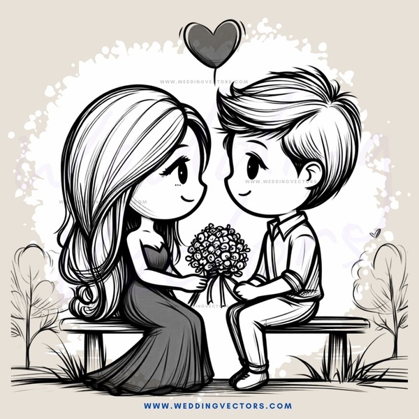 a young couple on a bench