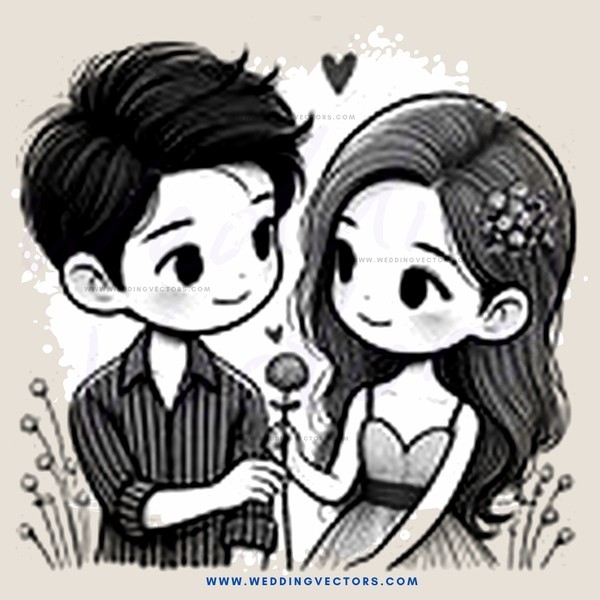 a boy and girl holding hands