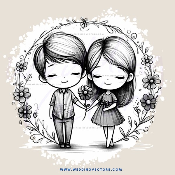 two kids holding flowers on valentine's day