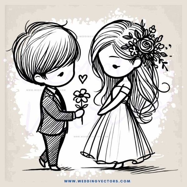 an illustration of a couple sharing a kiss