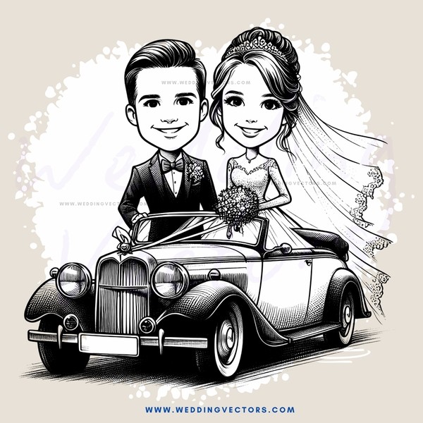 the wedding car ride