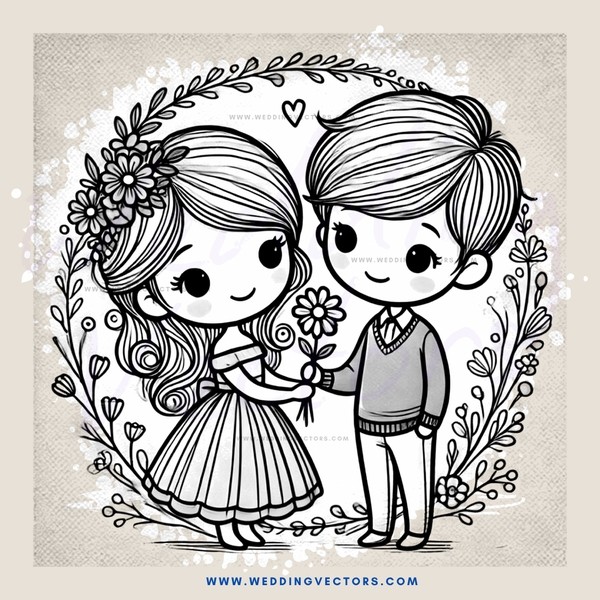 two kids holding a flower
