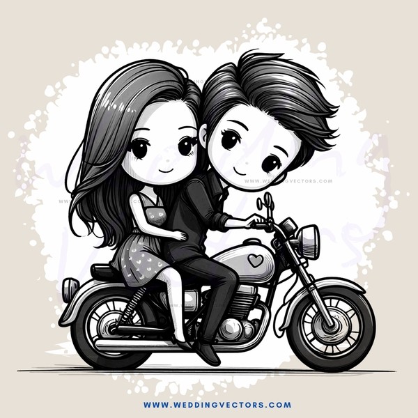 a boy and girl on a motorcycle