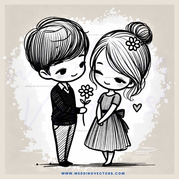 two kids holding a flower
