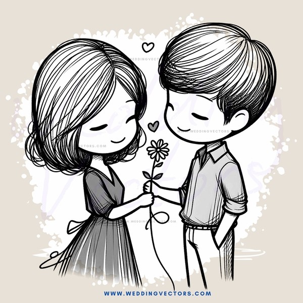 two people holding hands and a flower