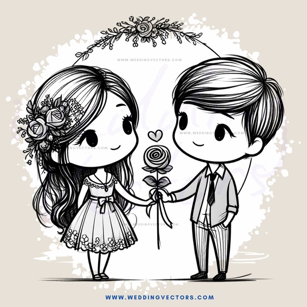 a couple holding hands and roses