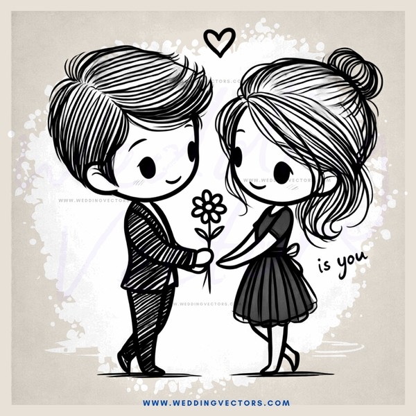 a cartoon love story
