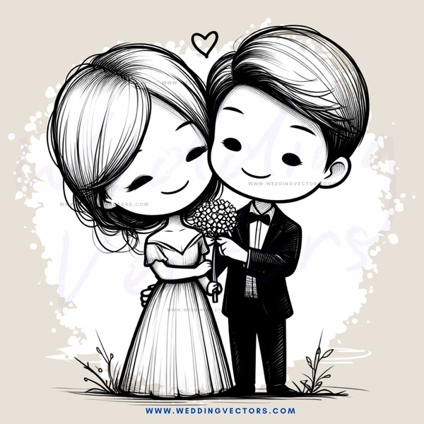 a couple with flowers