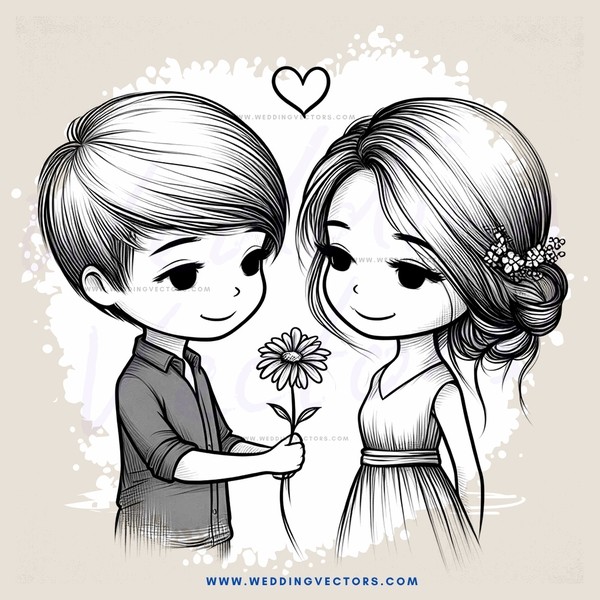 two children holding a flower and smiling