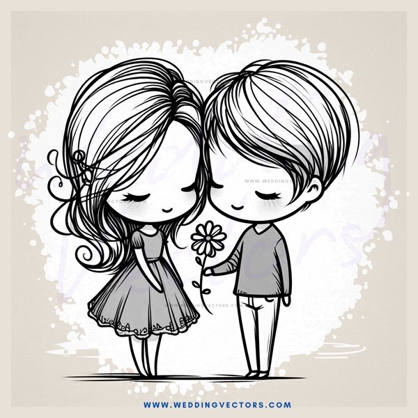 two children holding a flower