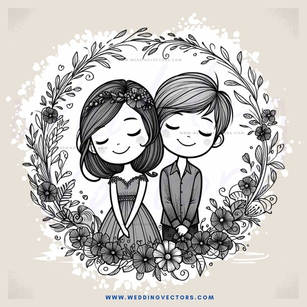 two boys and a girl sitting in flower decorations