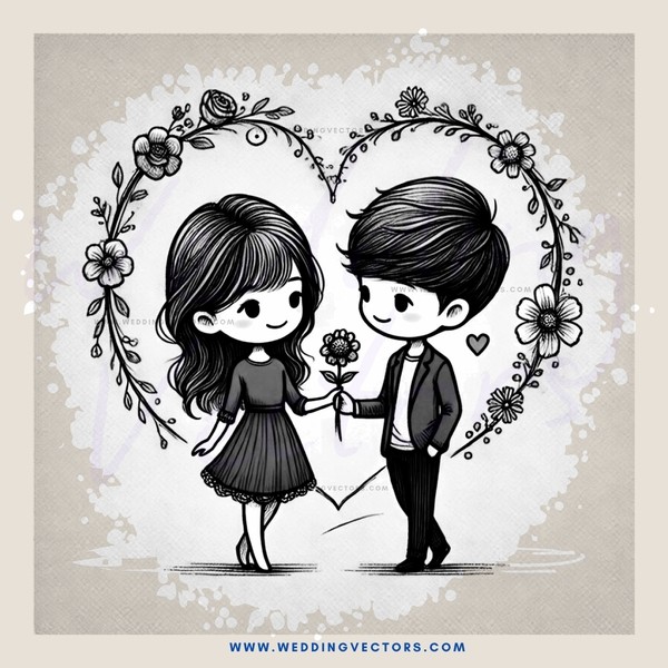 two people in an illustration