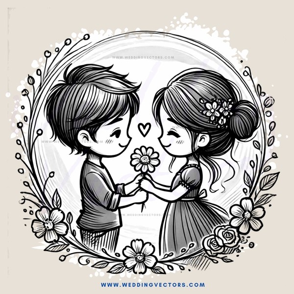 love flower illustration