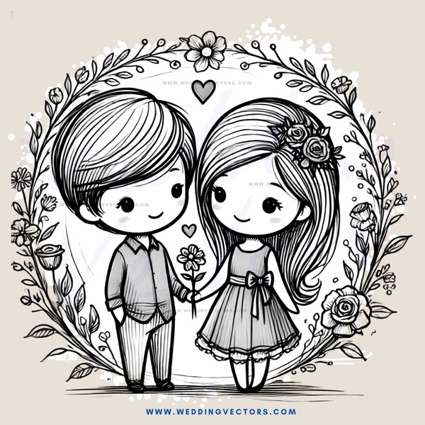 two people with flowers in their hair