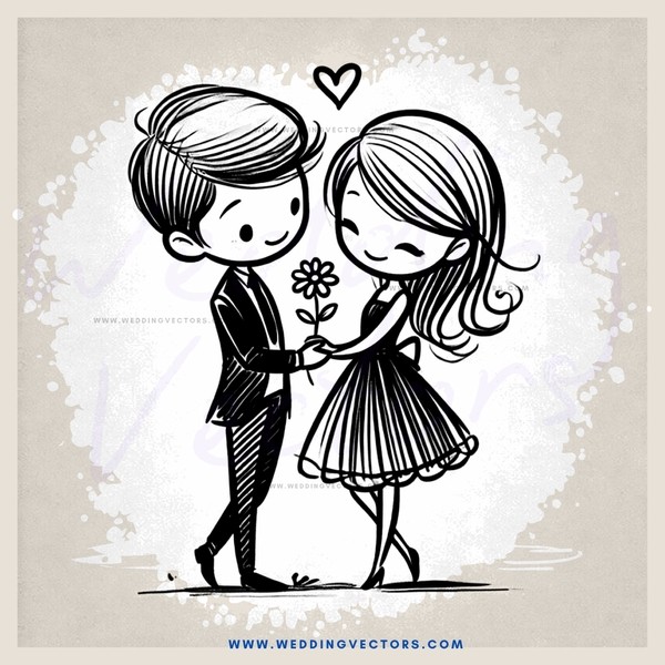 two people hugging with flowers