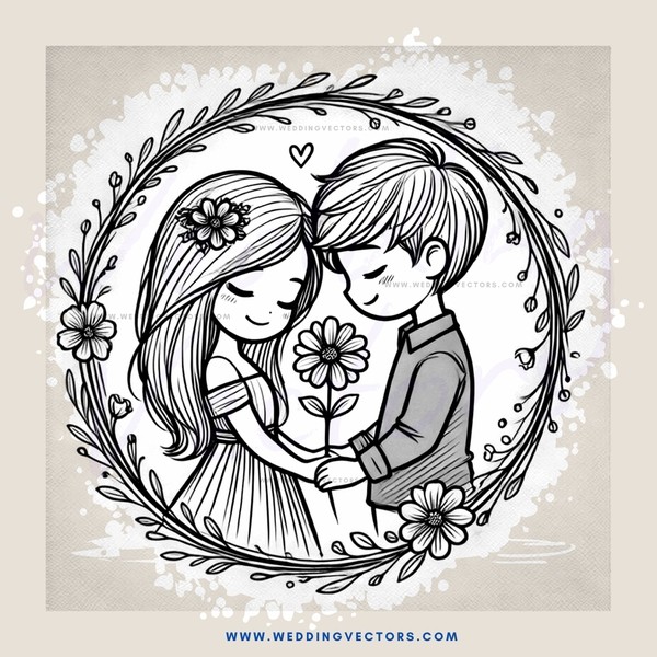 a lovers kiss in an outdoor garden scene