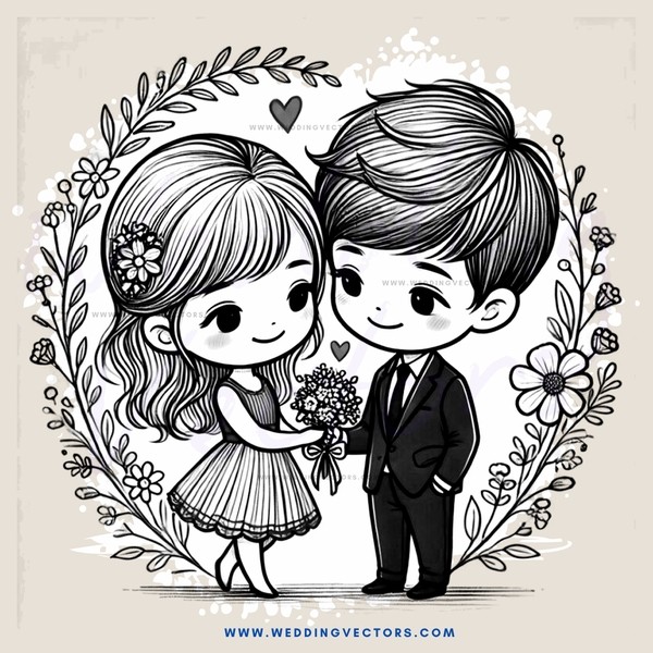 a boy and girl holding hands