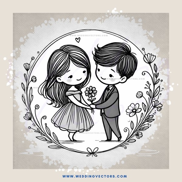 couple holding flowers in their arms