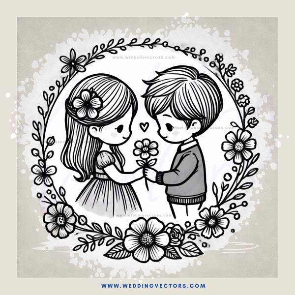 children hugging in picture with flowers