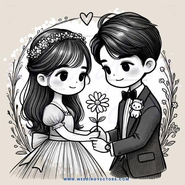 a boy and girl holding hands