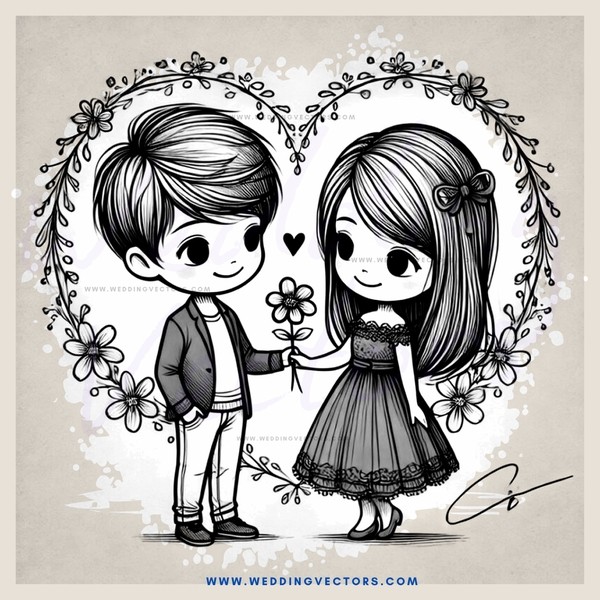 hearting couple on valentine's day