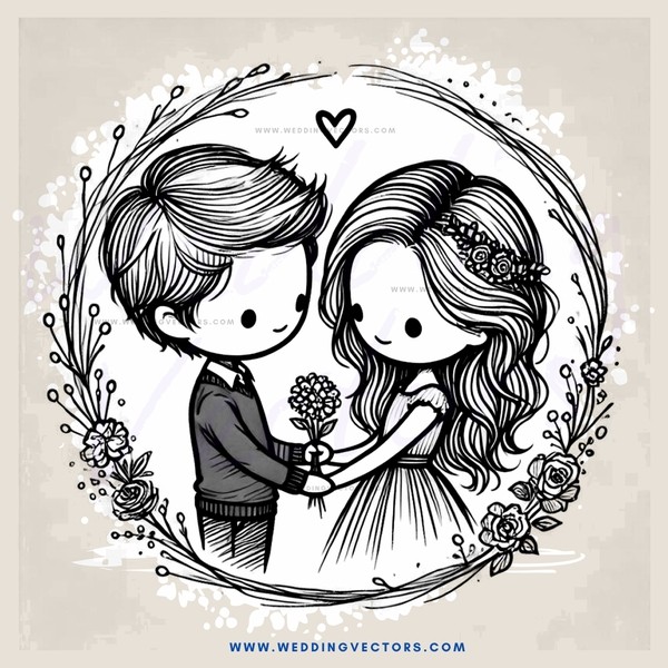 boy and girl hugging in center