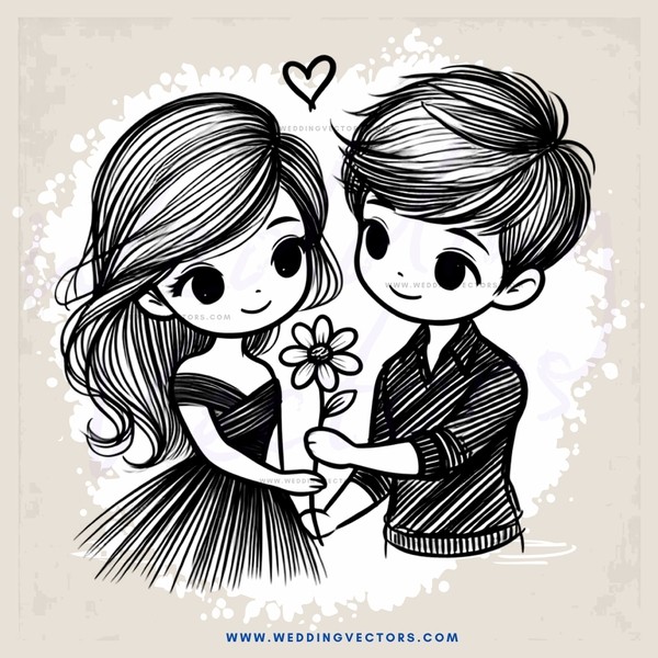 two children holding a flower