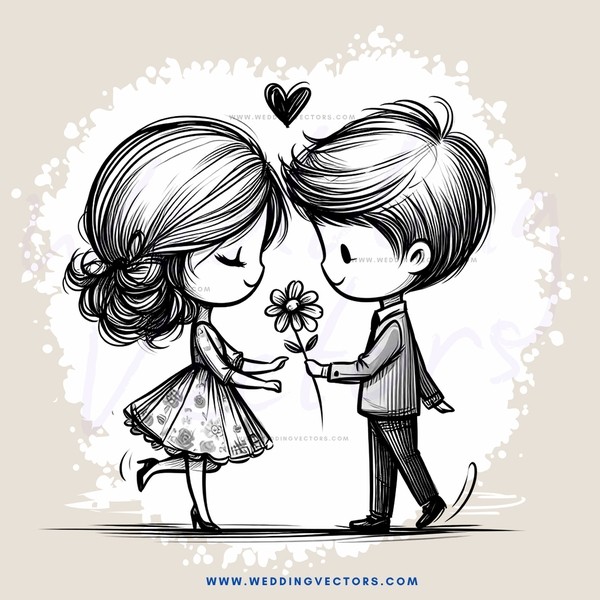 two people holding hands and flowers