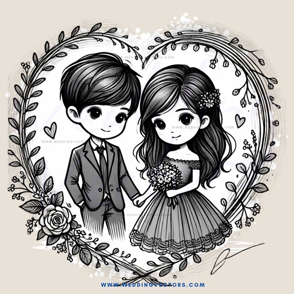 a couple's portrait in black and white