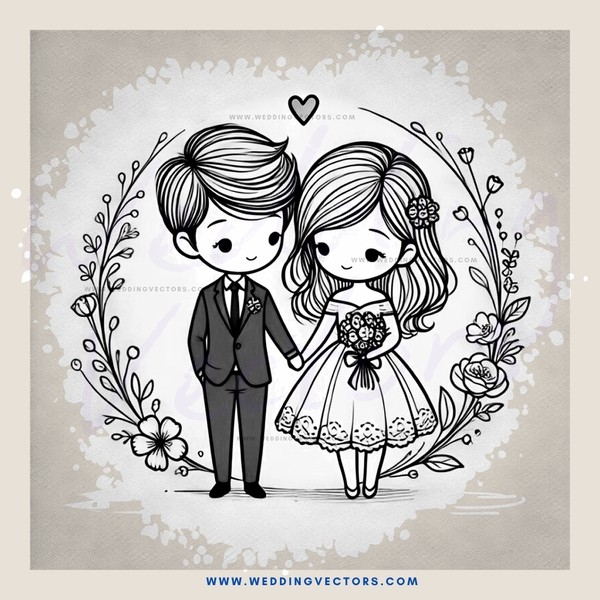 a couple on their wedding day