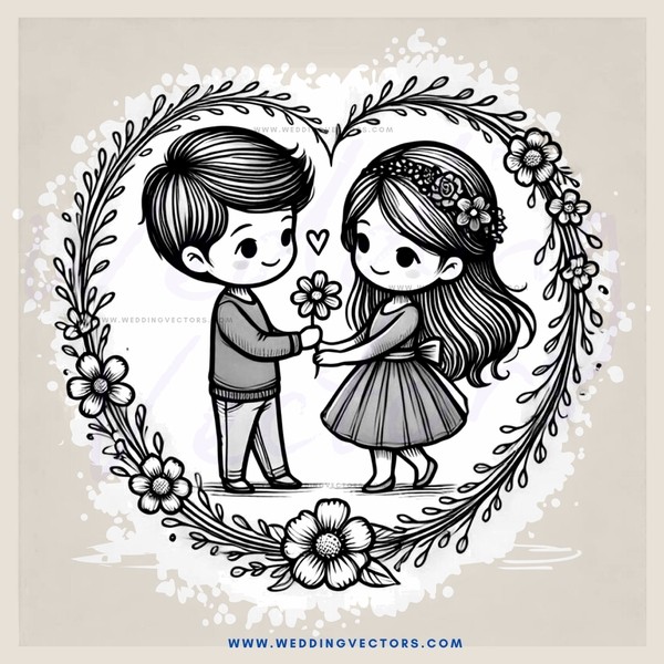 love birds in flower basket