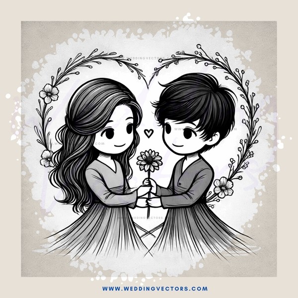 two people holding flowers