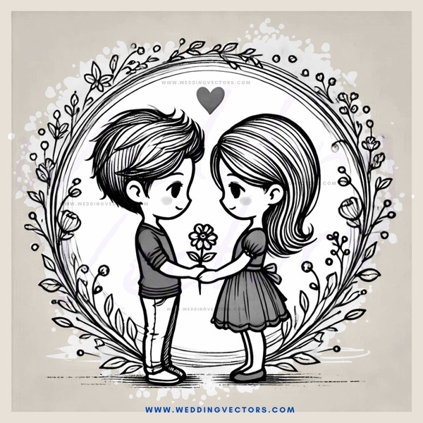 kissing boy and girl