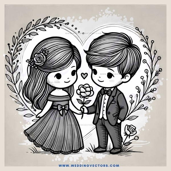 a boy and girl standing together