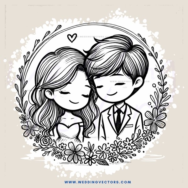 a couple in an elegant circle