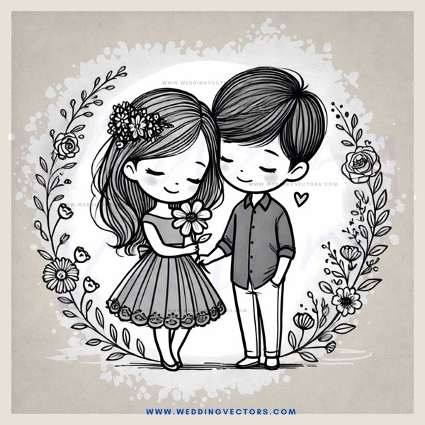 a couple in a garden