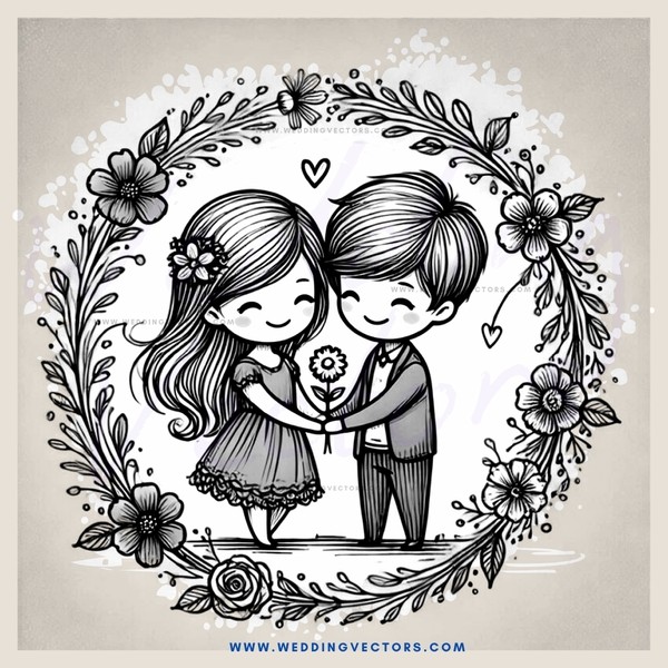 love knot with flowers