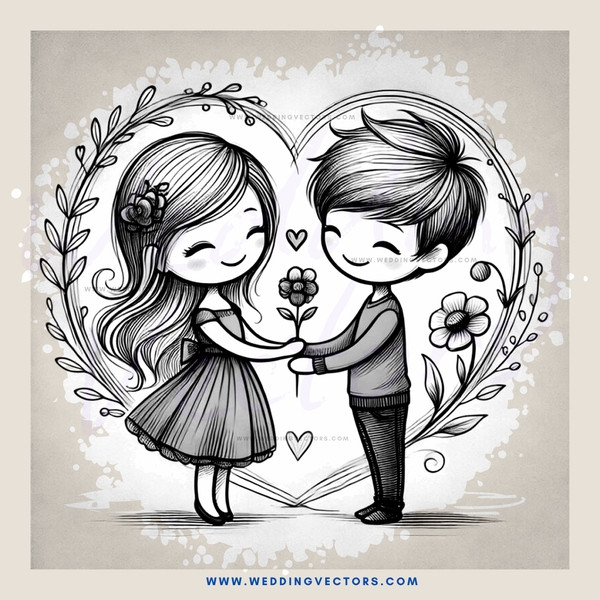 young couple's first kiss