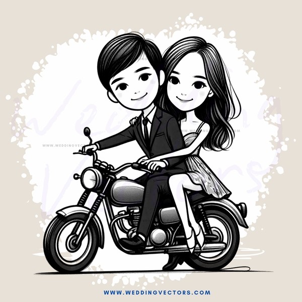 a couple on a motorcycle together