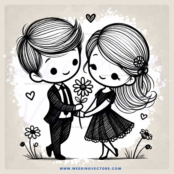 a couple in a garden together