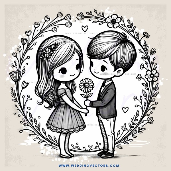 a couple's moment captured in a flower wreath
