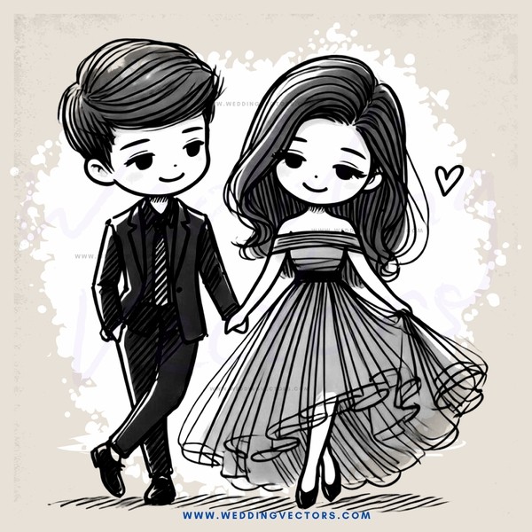 a boy and girl walking together