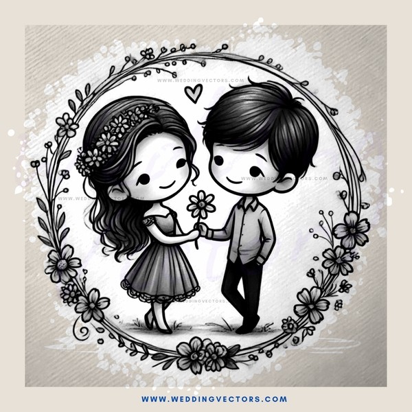 a boy and girl holding hands and smiling