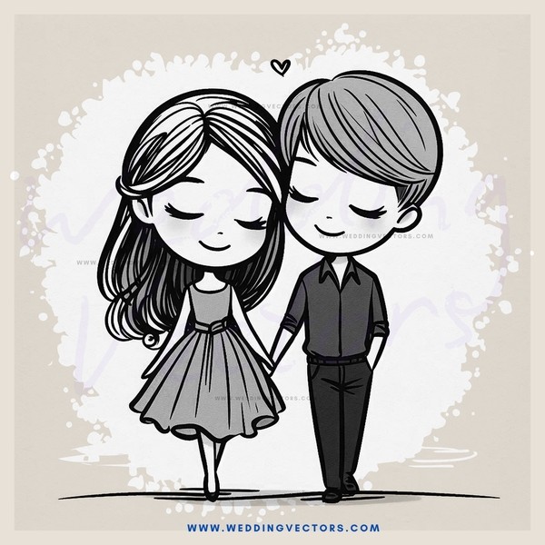 boy and girl holding hands together