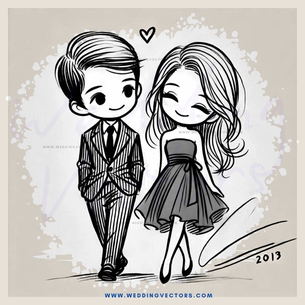 couple in 2019 year calendar art