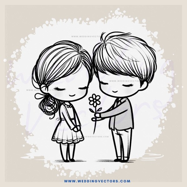 a couple with flowers