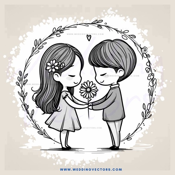 children holding flower and leaves embrace