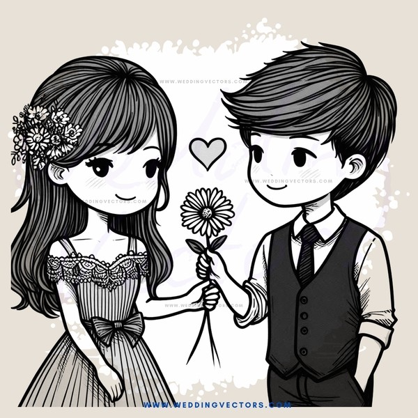 a boy and girl holding hands and smiling